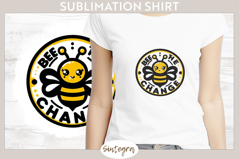 Bee The Change v3 T-shirt Sublimation Sublimation Sintegra 