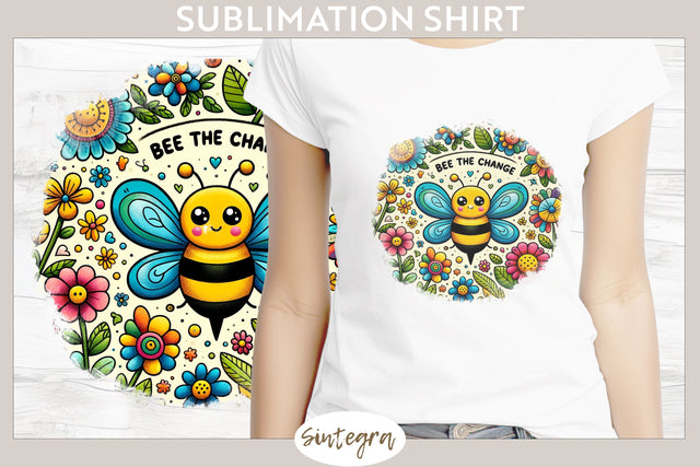 Bee The Change v7 T-shirt Sublimation Sublimation Sintegra 