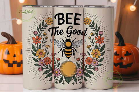 Bee The Good 20oz Tumbler Wrap Sublimation PixelChick 
