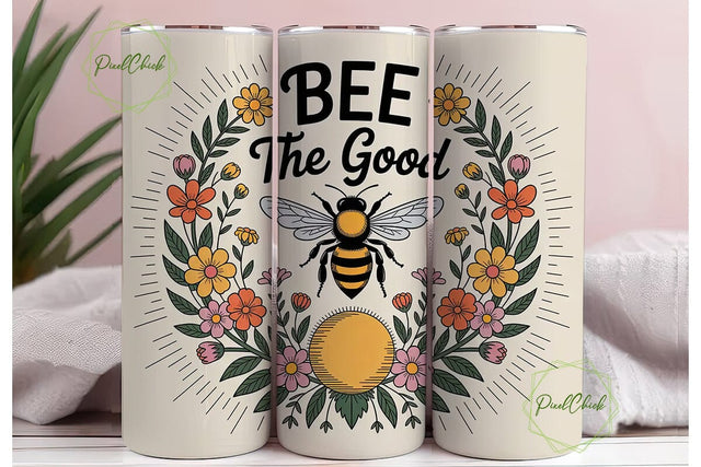 Bee The Good 20oz Tumbler Wrap Sublimation PixelChick 
