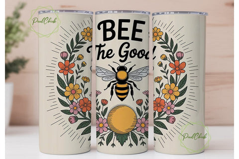 Bee The Good 20oz Tumbler Wrap Sublimation PixelChick 