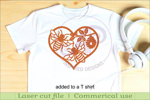 Bee themed heart wall sign, SVG file. SVG APInspireddesigns 
