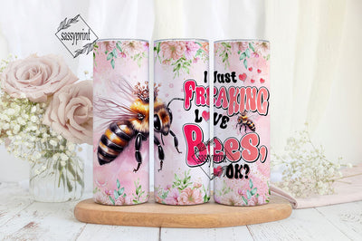 Bee Tumbler Sublimation Design, Honey Bee Sunflowers 20oz Skinny Tumbler Wraps Templates Sublimation sassyprint 