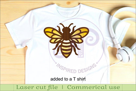 Bee two layer laser cut outs SVG file SVG APInspireddesigns 