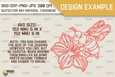 Bee Wall Decor Laser Cut Bundle. Honey Bee Wall Art SVG SVG Evgenyia Guschina 