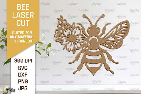 Bee Wall Decor Laser Cut Bundle. Honey Bee Wall Art SVG SVG Evgenyia Guschina 