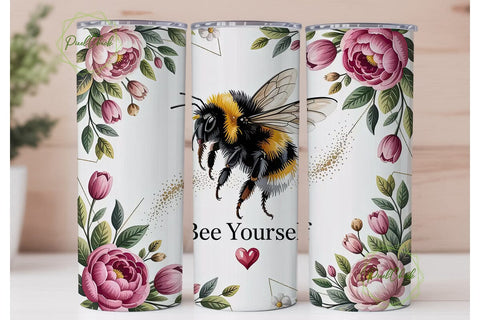 Bee Yourself 20oz Tumbler Wrap Sublimation PixelChick 