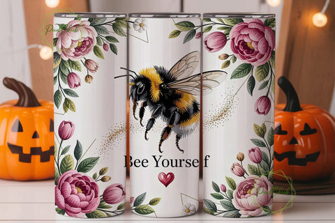 Bee Yourself 20oz Tumbler Wrap Sublimation PixelChick 