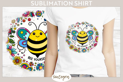Bee Yourself v5 T-shirt Sublimation Sublimation Sintegra 