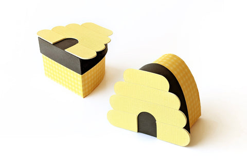 Beehive Round Gift Box with Lid SVG 3D Paper Risa Rocks It 