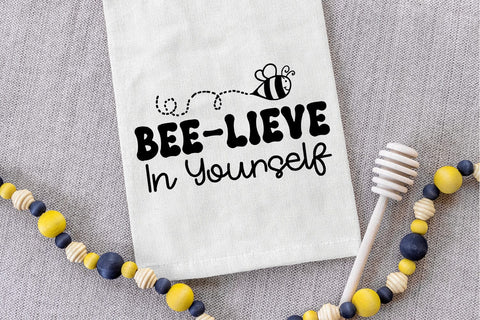 Beelieve in Yourself SVG I Bee Motivational SVG I Bee Sign SVG SVG Happy Printables Club 