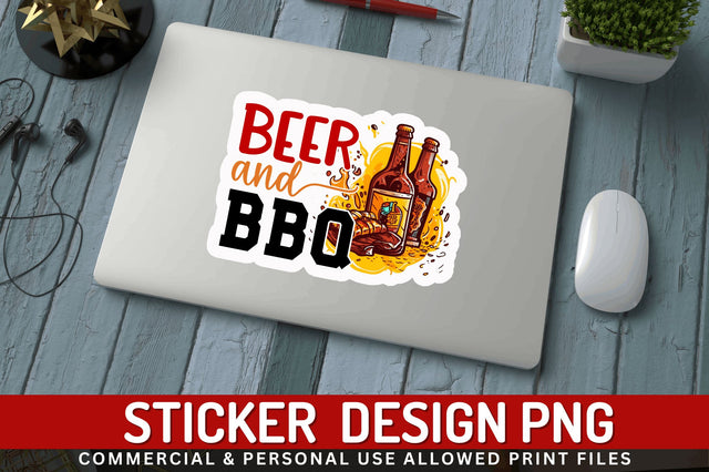 Beer and bbq Sticker Design Sublimation Regulrcrative 