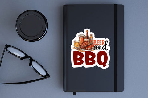 Beer and bbq Sticker Design Sublimation Regulrcrative 