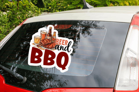 Beer and bbq Sticker Design Sublimation Regulrcrative 