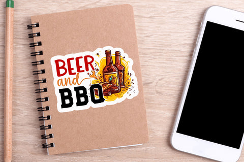 Beer and bbq Sticker Design Sublimation Regulrcrative 