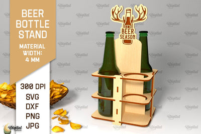 Beer Bottle Stand Laser Cut. Wooden Beer Holder SVG SVG Evgenyia Guschina 