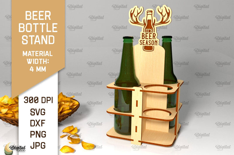 Beer Bottle Stand Laser Cut. Wooden Beer Holder SVG SVG Evgenyia Guschina 