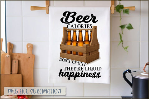 Beer calories don't count they're liquid happiness Towel Sublimation Sublimation Shetara Begum 
