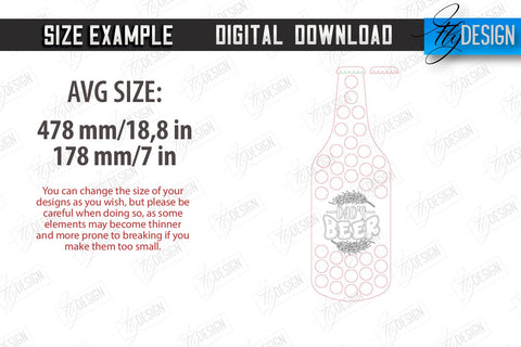 Beer Cap Wall Hanging Display Laser Cut Bundle, Beer Bottle Cap Holders, Personalized Beer Bottle Cap Collector, Man Cave Decor SVG, Map Collection, Gift for Dad SVG Fly Design 