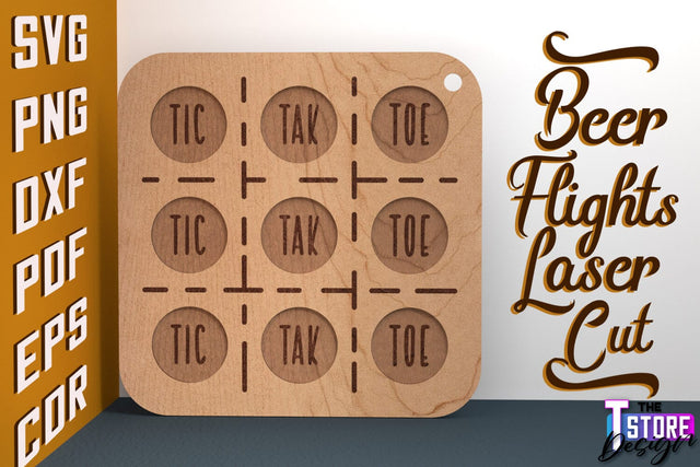 Beer Flights Laser Cut | Beer Holder Design | Beer Day | CNC Files SVG The T Store Design 