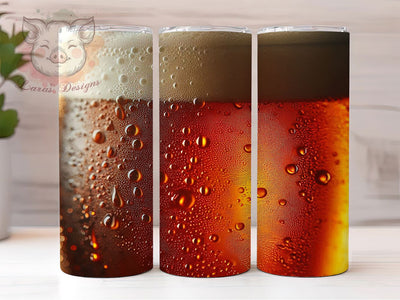 Beer Lover Cold Pint Tumbler, Cold Beer Sublimation Design, Glass of Beer Art, 20oz Beer Tumbler, Whimsical Beer Mug, Refreshing Pint Cup, Festive Beer Wrap Sublimation Lara' s Designs 
