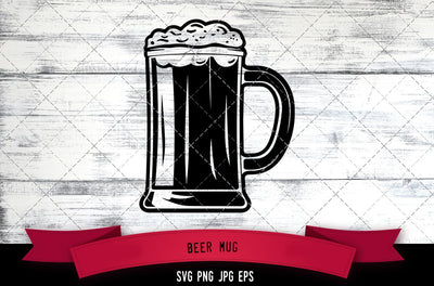 Beer Mug Vector Bundle - JPG, SVG, PNG, EPS - Digital Download with Commercial License for Cricut, Silhouette, Scan N Cut Crafting SVG Loveleen Kaur 