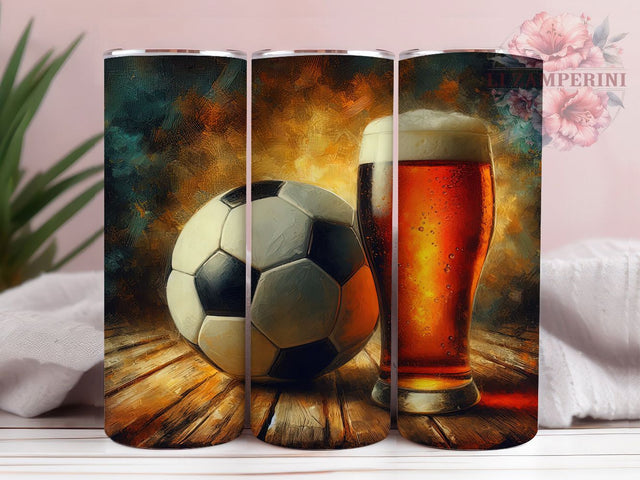 Beer & Soccer Dad Tumbler Wrap, Sports Beer Wrap, Funny Soccer Gift, 20oz Tumbler PNG, Beer Stein Wrap Design, Soccer Dad Wrap, Sublimation Tumbler For Men Sublimation Li Zamperini 