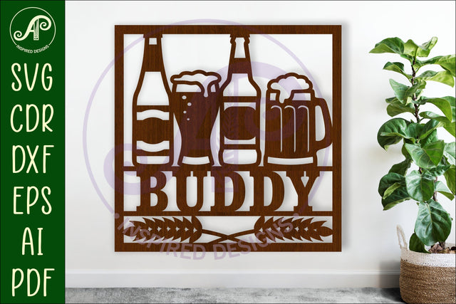 Beers square name wall art sign, SVG file SVG APInspireddesigns 