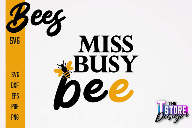 Bees SVG Design | Bees Quotes SVG Design | Honey SVG v.1 SVG The T Store Design 