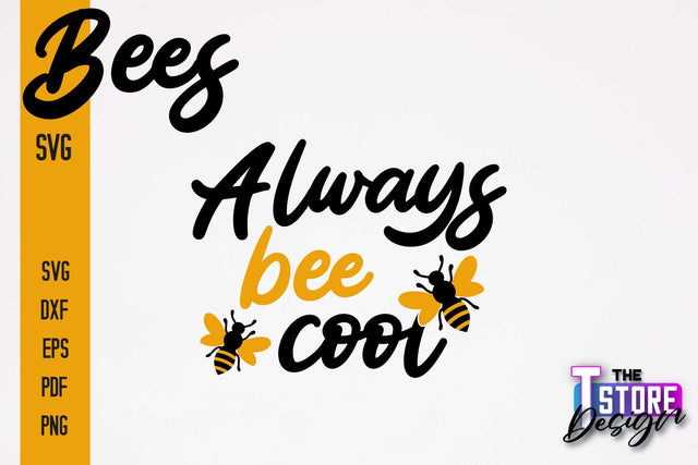 Bees SVG Design | Bees Quotes SVG Design | Honey SVG v.1 SVG The T Store Design 