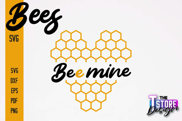 Bees SVG Design | Bees Quotes SVG Design | Honey SVG v.1 SVG The T Store Design 