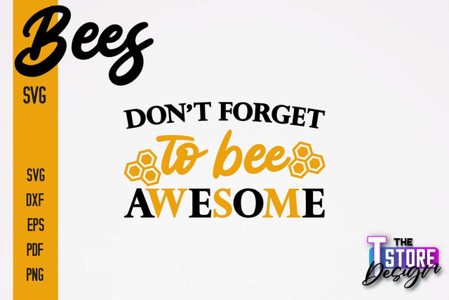Bees SVG Design | Bees Quotes SVG Design | Honey SVG v.1 SVG The T Store Design 