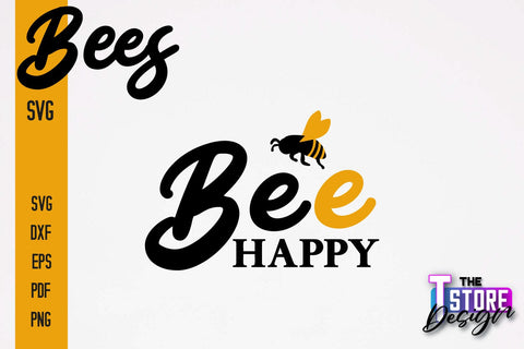 Bees SVG Design | Bees Quotes SVG Design | Honey SVG v.1 SVG The T Store Design 
