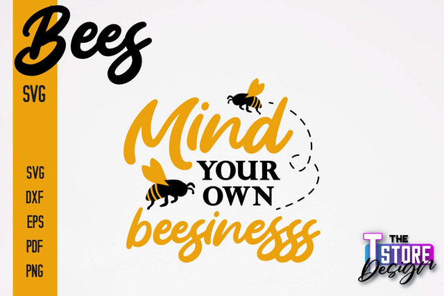 Bees SVG Design | Bees Quotes SVG Design | Honey SVG v.1 SVG The T Store Design 