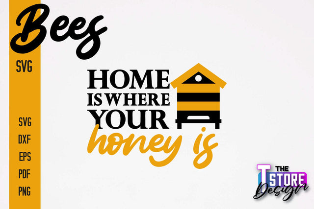 Bees SVG Design | Bees Quotes SVG Design | Honey SVG v.1 SVG The T Store Design 