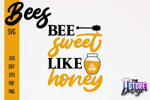 Bees SVG Design | Bees Quotes SVG Design | Honey SVG v.1 SVG The T Store Design 