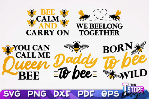 Bees SVG Design | Bees Quotes SVG Design | Honey SVG v.2 SVG The T Store Design 