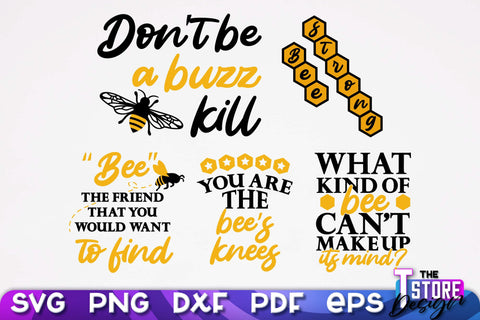 Bees SVG Design | Bees Quotes SVG Design | Honey SVG v.2 SVG The T Store Design 