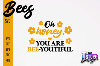 Bees SVG Design | Bees Quotes SVG Design | Honey SVG v.2 SVG The T Store Design 