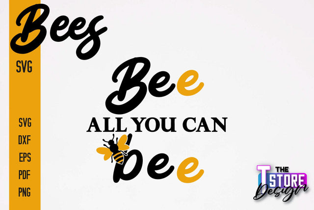 Bees SVG Design | Bees Quotes SVG Design | Honey SVG v.2 SVG The T Store Design 