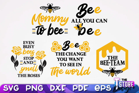 Bees SVG Design | Bees Quotes SVG Design | Honey SVG v.2 SVG The T Store Design 