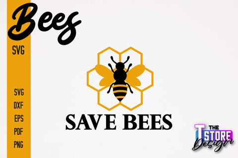 Bees SVG Design | Bees Quotes SVG Design | Honey SVG v.2 SVG The T Store Design 