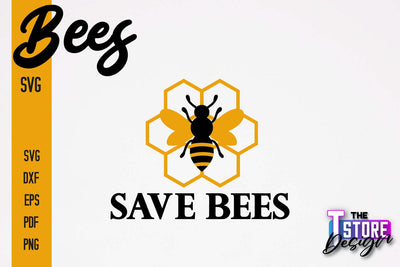 Bees SVG Design | Bees Quotes SVG Design | Honey SVG v.2 SVG The T Store Design 