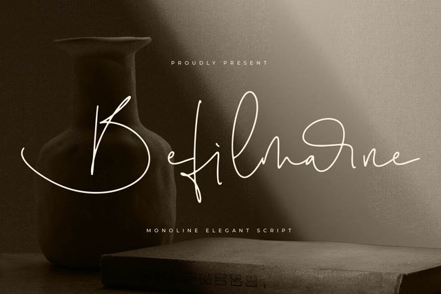 Befilmarne - Monoline Elegant Script Font Letterena Studios 