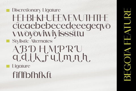 Begota Display Font gatype 