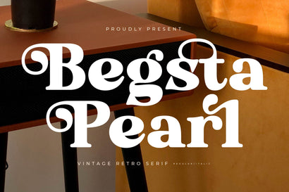 Begsta Pearl - Vintage Retro Serif Font Letterena Studios 