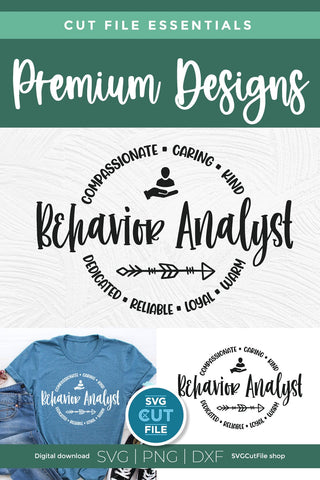 Behavior analyst svg - a bcba svg or lba svg for crafters SVG SVG Cut File 