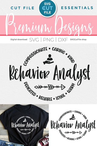 Behavior analyst svg - a bcba svg or lba svg for crafters SVG SVG Cut File 