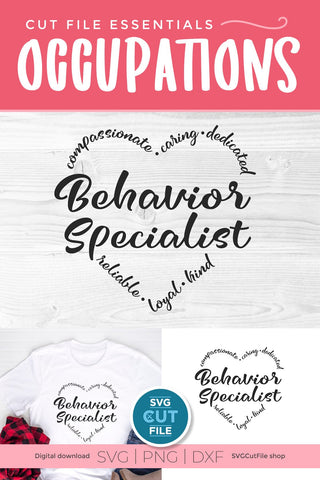 Behavior specialist svg heart for Cricut or Silhouette SVG SVG Cut File 
