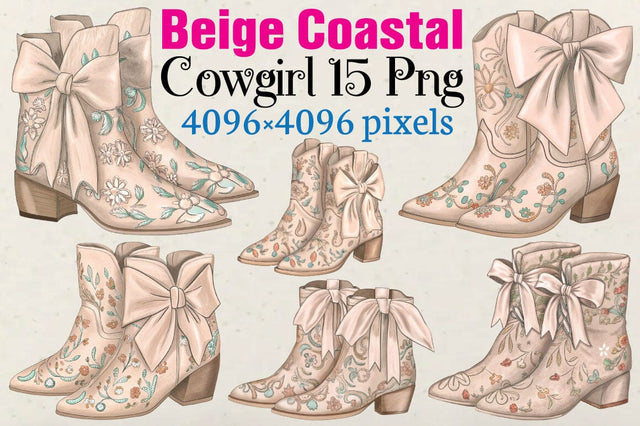 Beige Coastal Cowgirl Png Bundle SVG Angelina750 